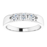 14K White 1/2 CTW Natural Diamond Anniversary Band